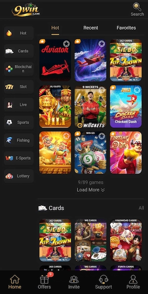 Games in 9WIN Game 